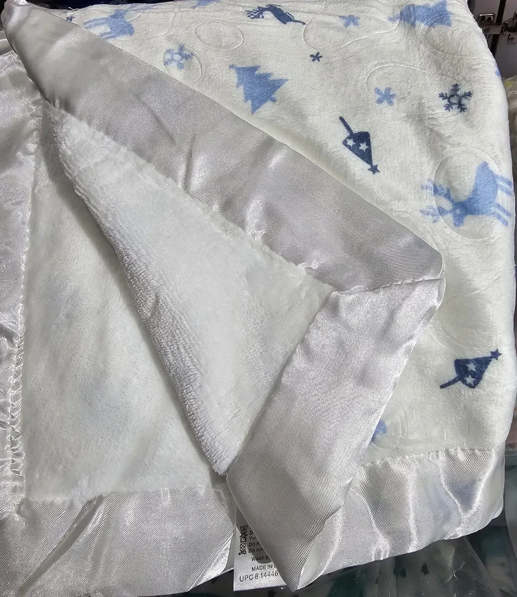 Baby Shawl /Receiving Blanket – Blue