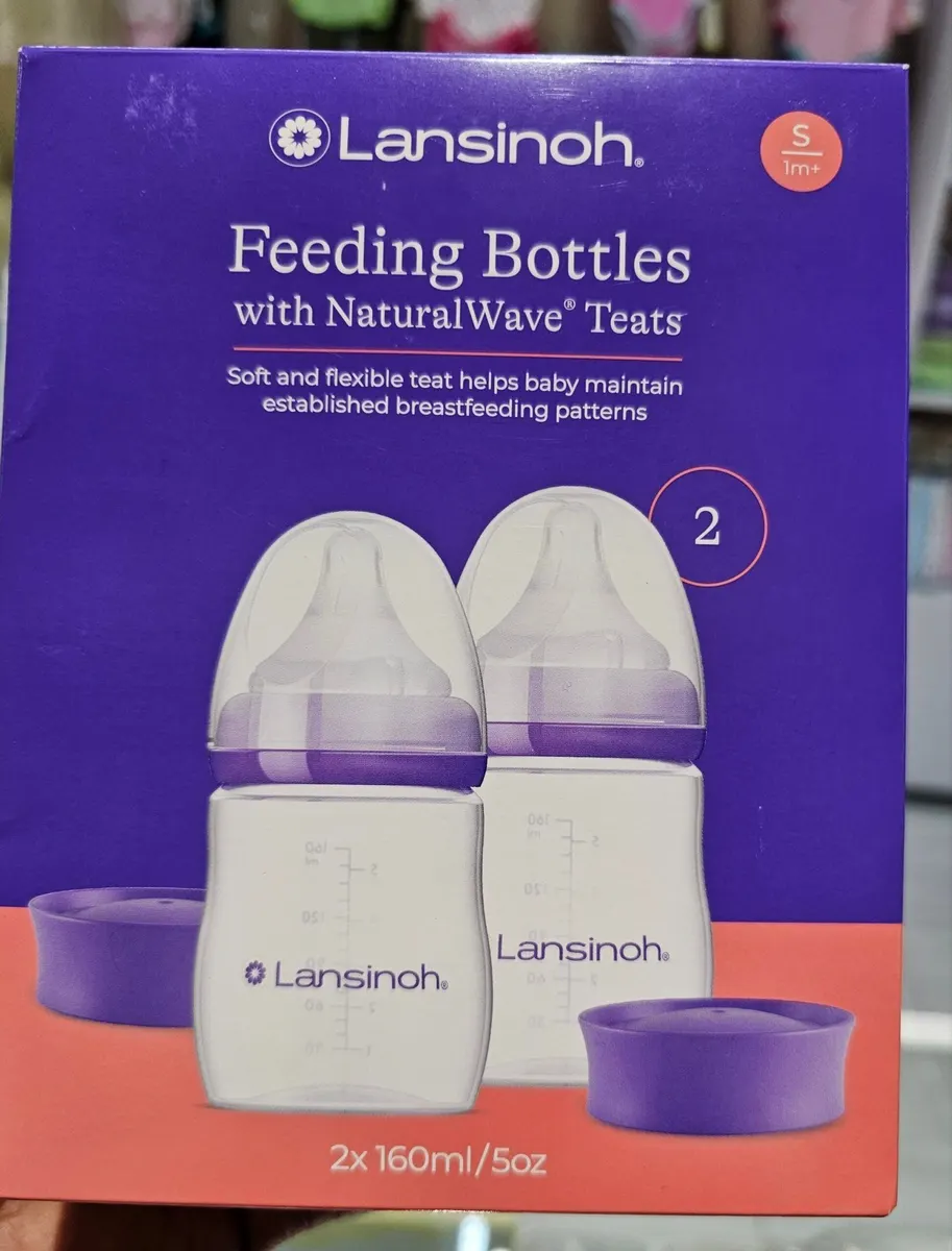 Lansinoh Pack of 2 Feeding Bottle 160ml with NaturalWave® Teat