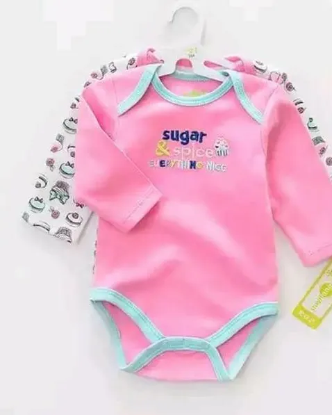 2 Long Sleeved Cotton Bodysuit Pack