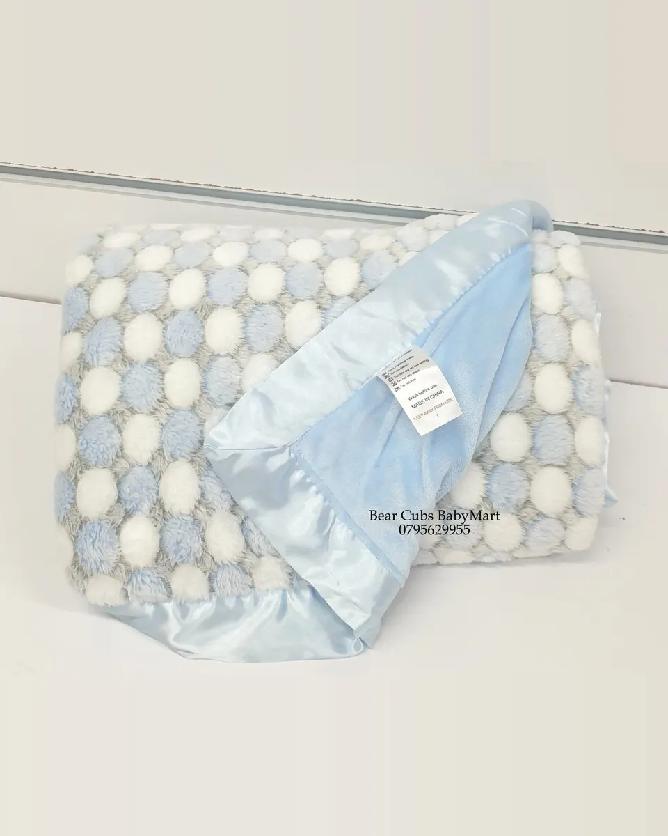 Double layer warm cozy and soft baby shawl – polka