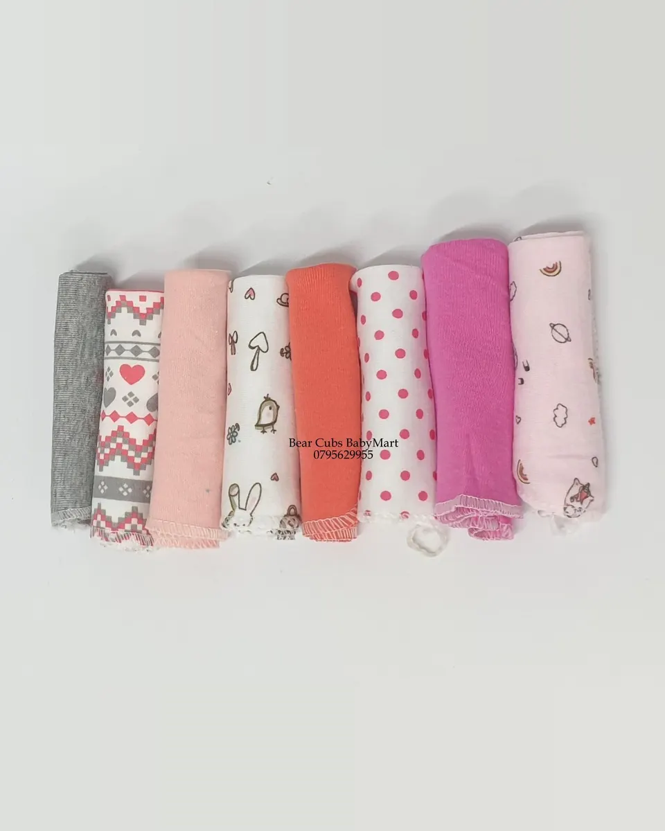8 Piece Pack Baby washcloths