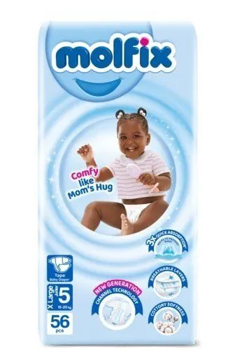 Molfix Diapers Jumbo Size 5 X Large (15-20kg) 56’s