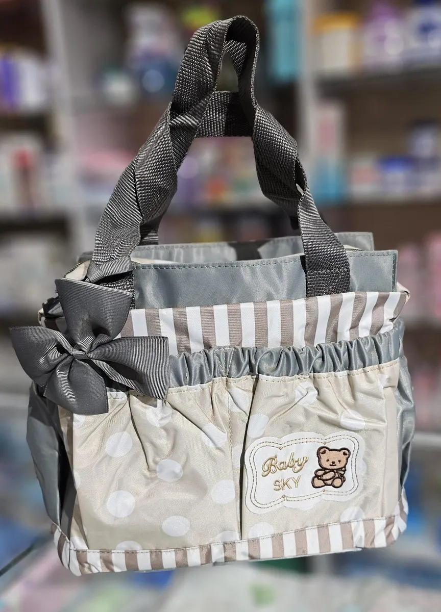 Medium 1 Piece Diaper Bag – Grey