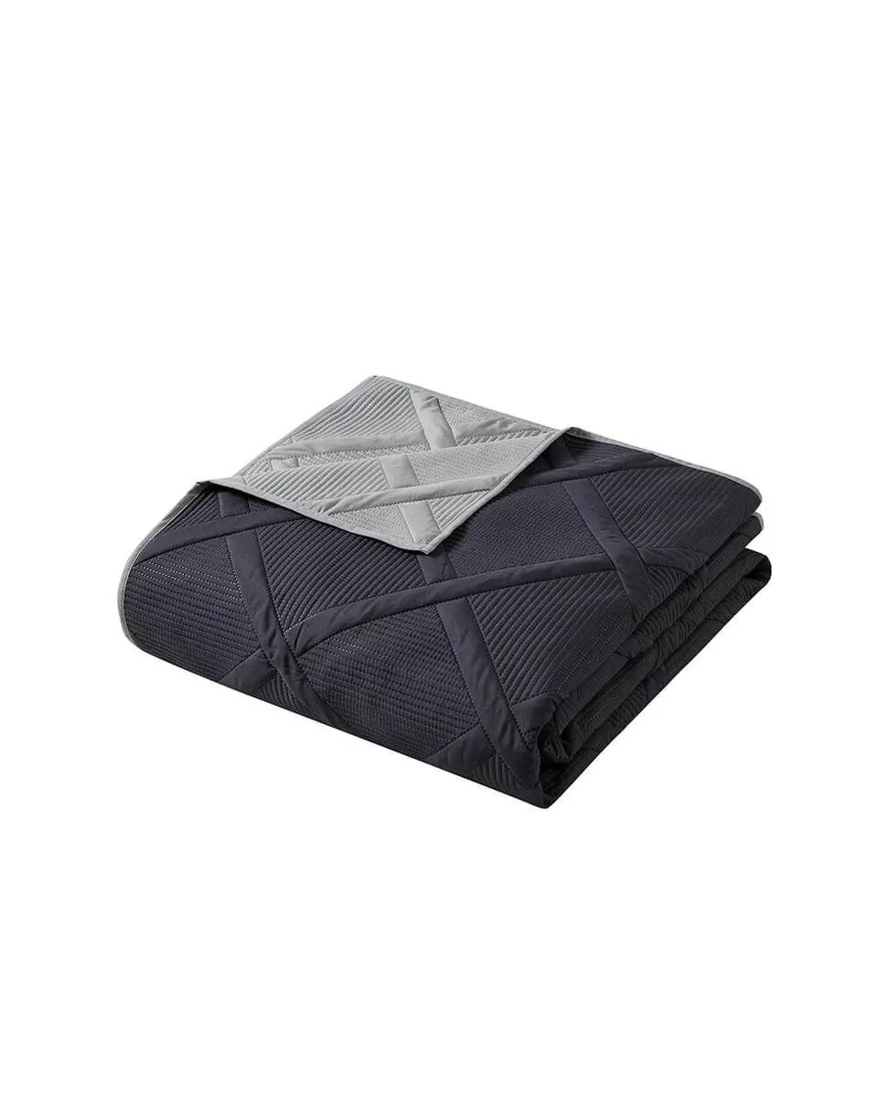 Mainstays Grey Diamond Polyester Quilt