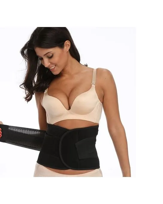 Tummy Trimmer Belt Body Shaper Black