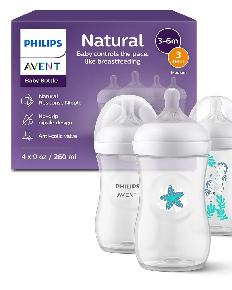 Philips Avent Natural Baby Bottles with Natural Response Nipples