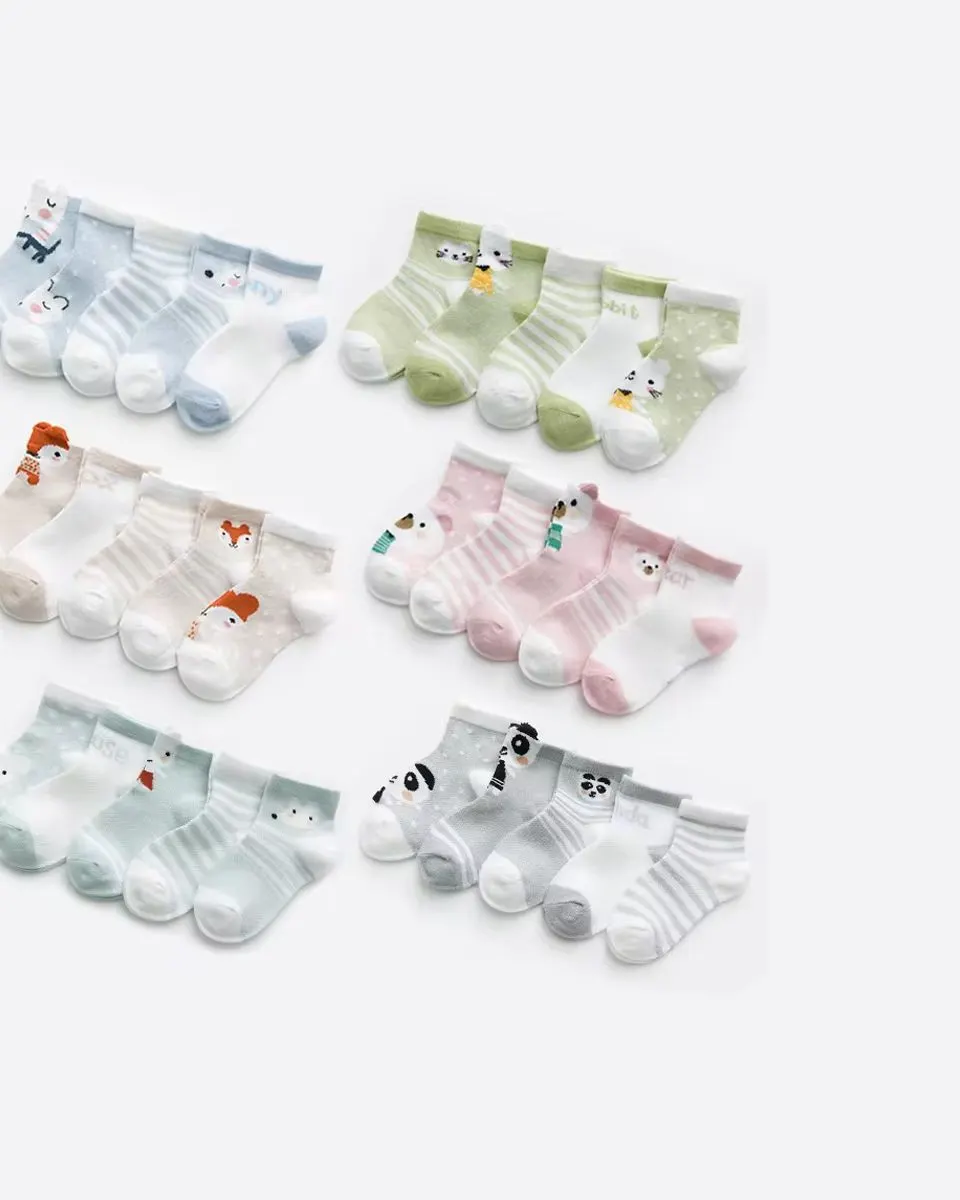 5- piece Infant Baby Socks for Girls