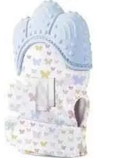 Babyjem Baby Tooth Scarifying Gloves, Butterfly Design, 3+ Months, Lightweight Teething Glove, BPA-Free Silicone, Machine Washable