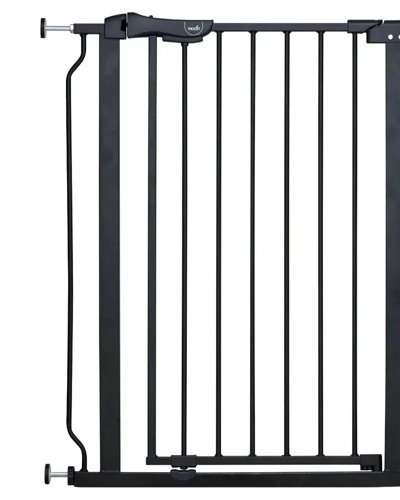 MOON Secura Safety Gate without extension,Child Stair Gate for Widths 75 to 85 cm, Dog Safety Gate One-Handed Opening to Both Sides, Metal