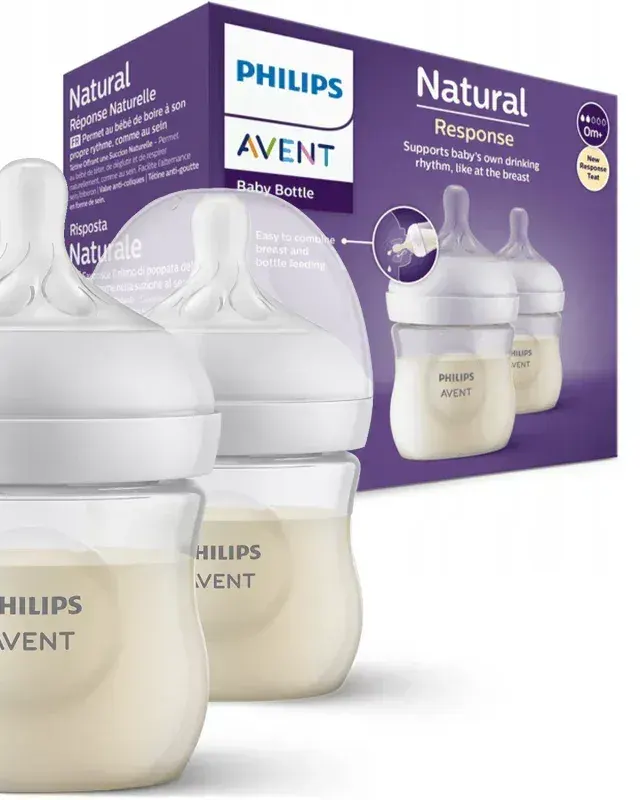 Philips Avent Natural Response 3.0 Baby Feeding Bottle 125ml Pack of 2 Age- Newborn & Above
