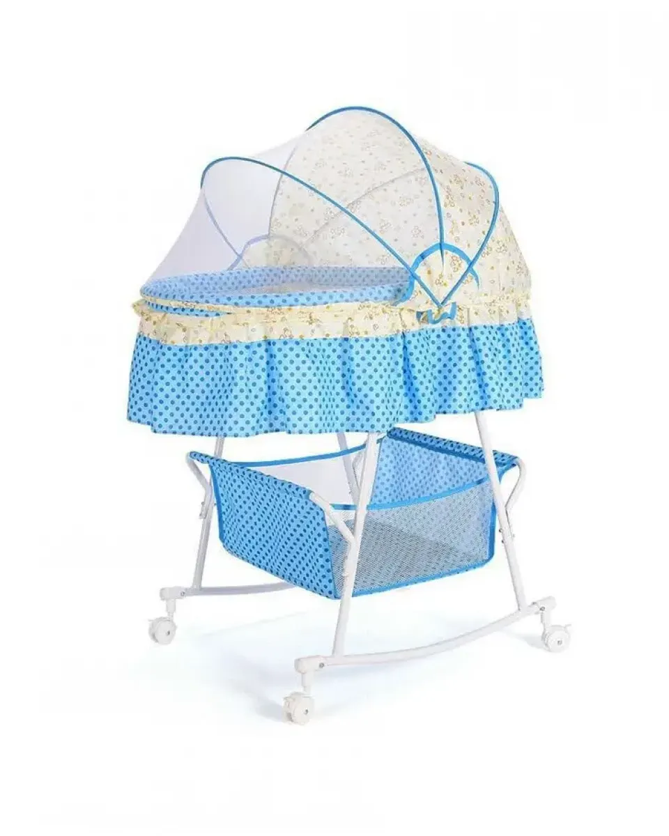 Baby Cot Cradle Bassinet Bed with Storage and Mosquito Net