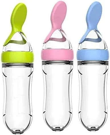 Silicone Squeeze Feeder with Spoon