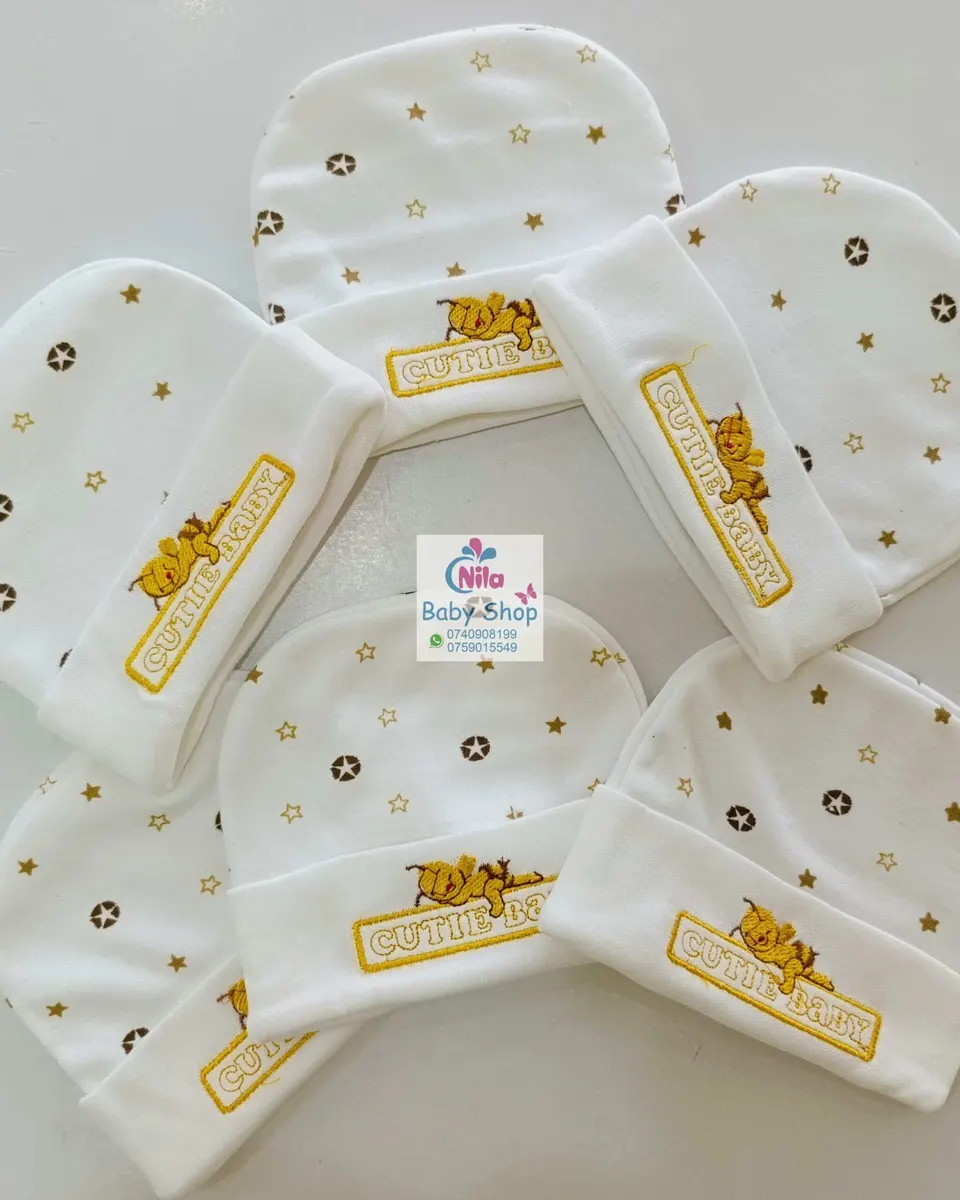 Cute Cartoon Print Newborn Baby Caps