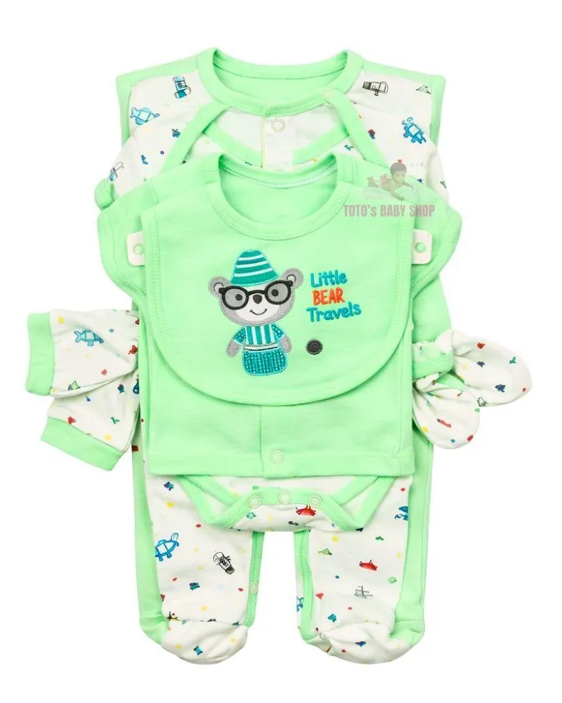 8 Pc Newborn Cotton Receiving Set