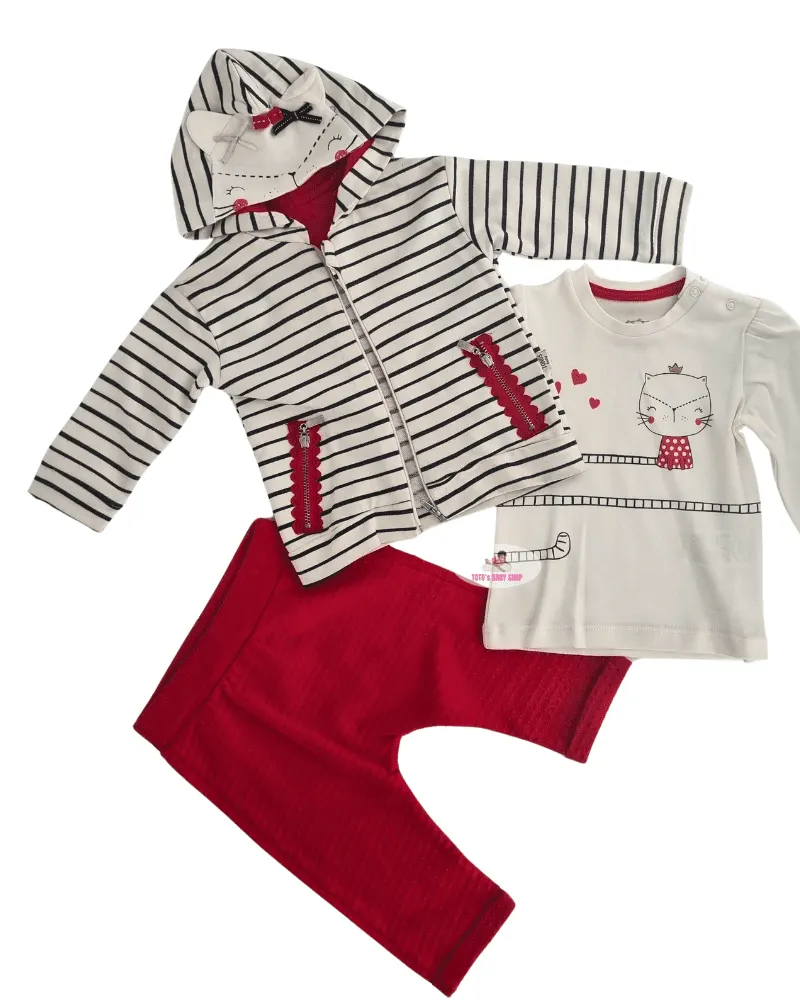 3 Pc Sweat Cat Vest Set JB2294