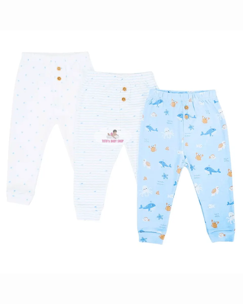 Cotton Trousers Set Of 3