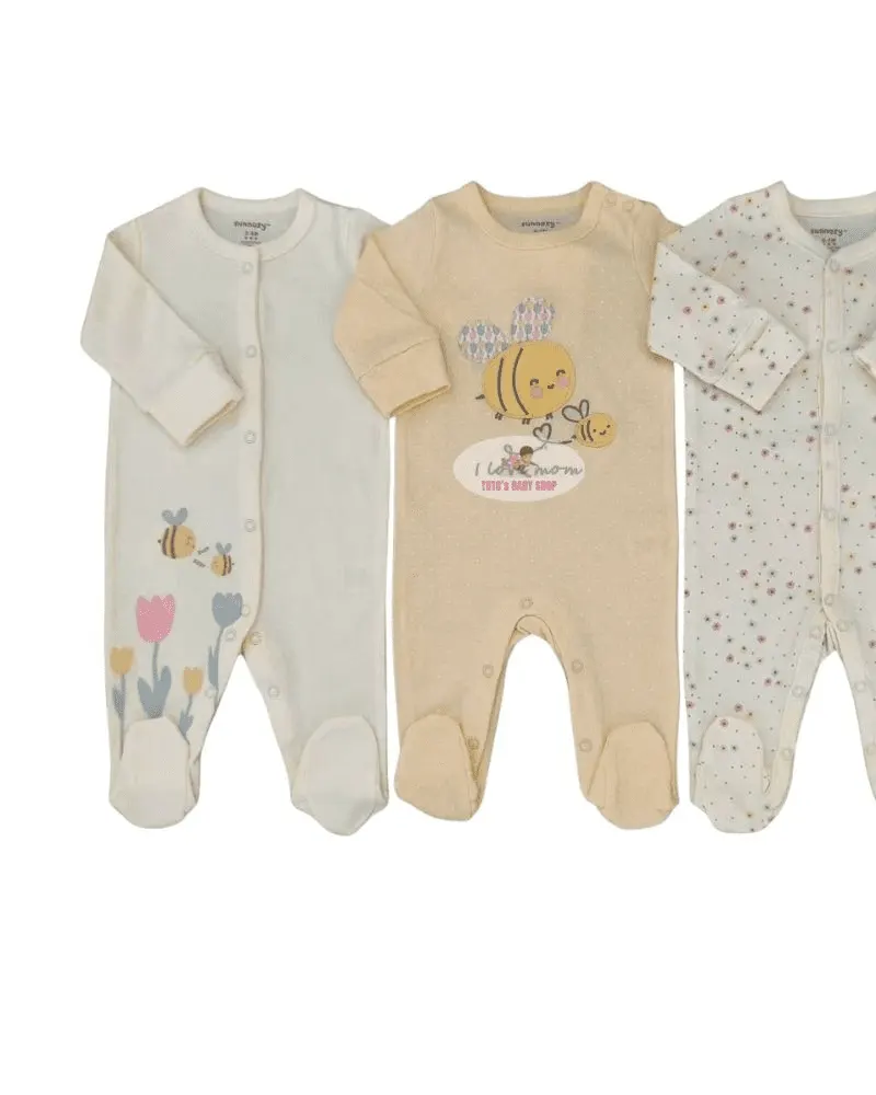 Cotton Baby Rompers Set Of 3 Unisex