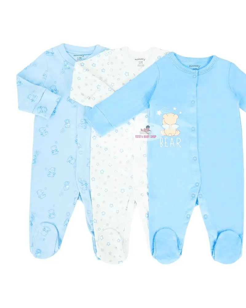 Cotton Baby Rompers Set Of 3 Boy