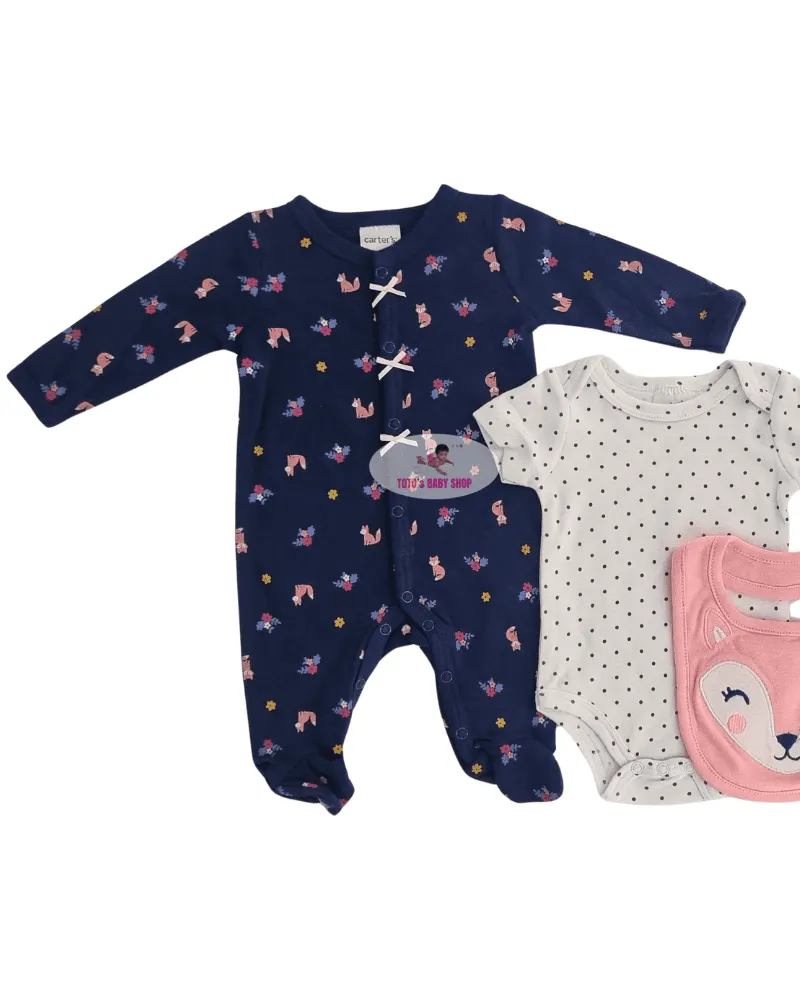 Girl Set (romper+body suit+socks) 2904