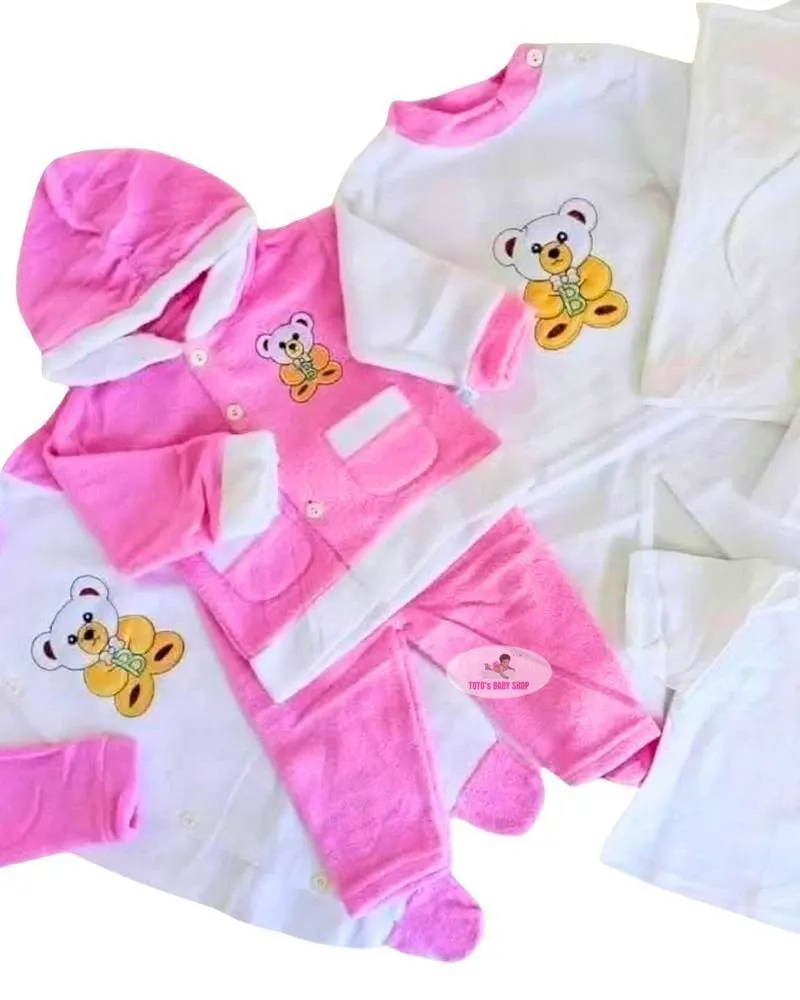 8 Pc Newborn Fleece Receiving Set
