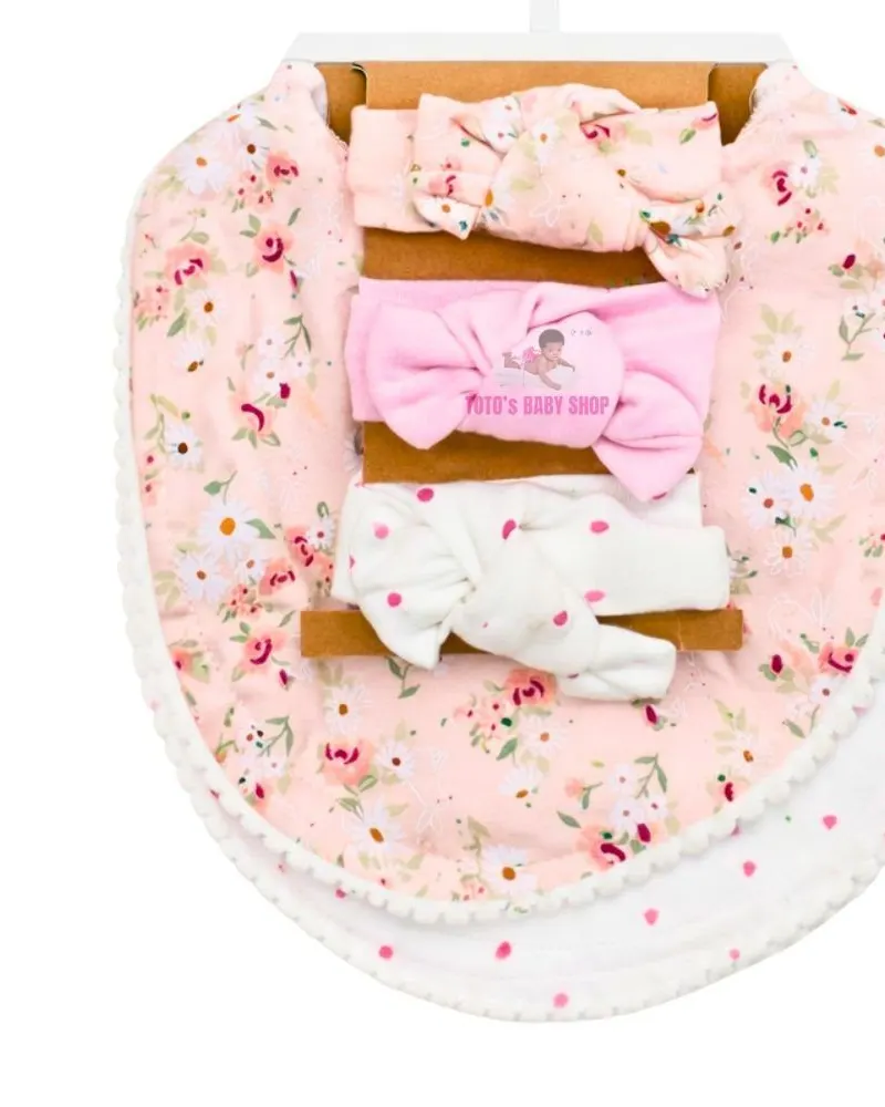 3 Pcs Headbands & 2 Bibs