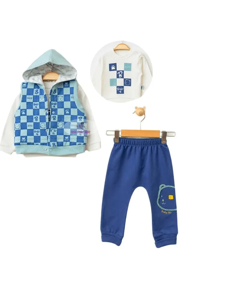 Boy Half Jacket 3 Pc Set 612