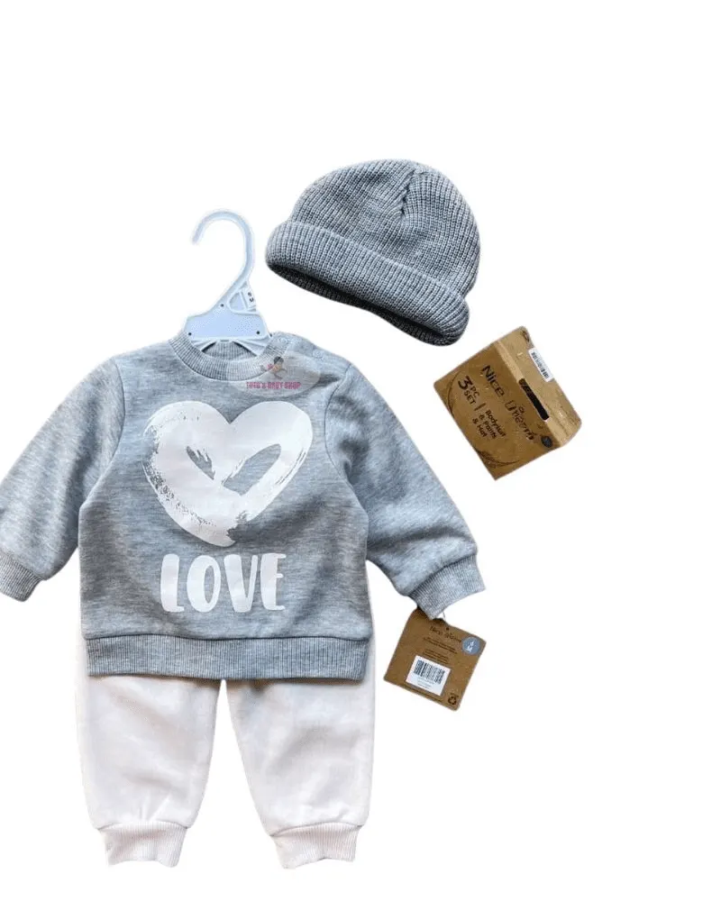 Baby Suit 2Pc And Woolen Cap Girl