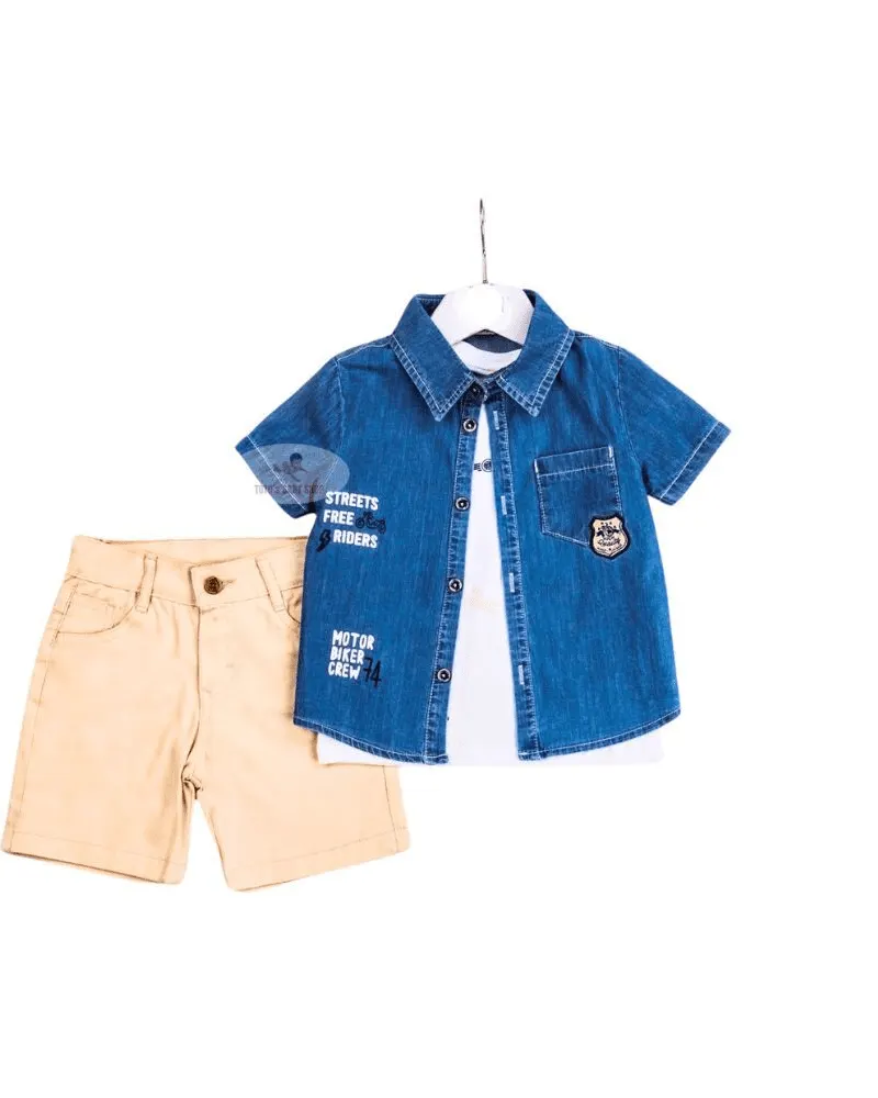 Boy 3 Pc Suit With Short Age 2-5Y 2374