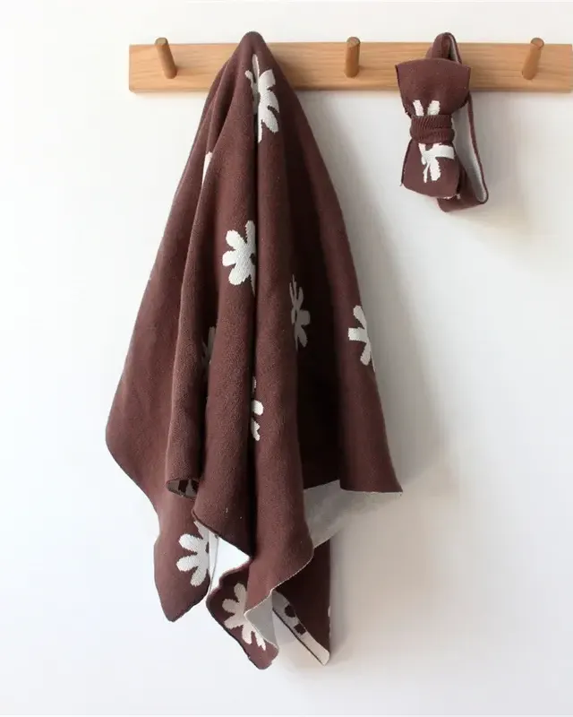 Matching Baby Blanket and Headband Set