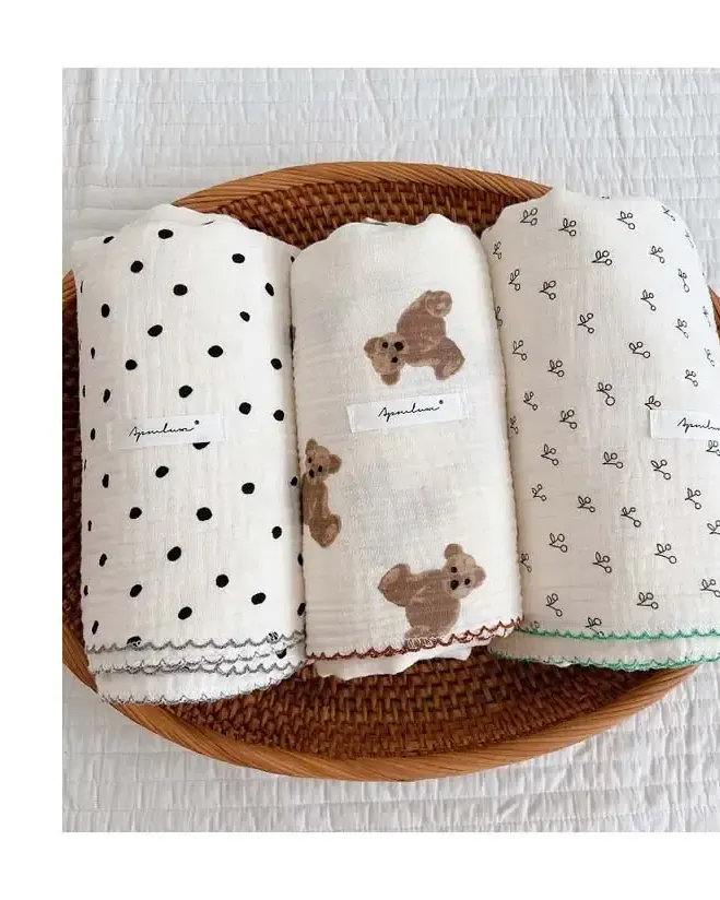 Soft Cotton Muslin Baby Blanket