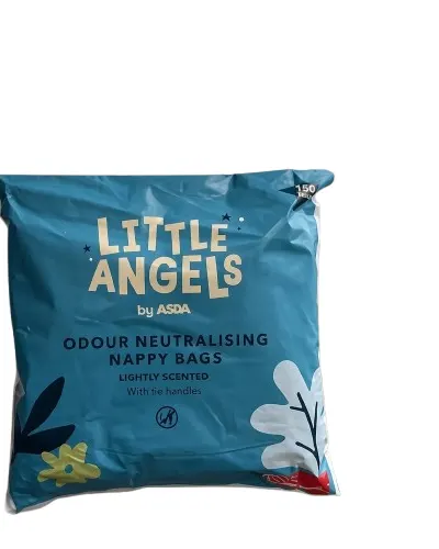 150pc Little Angels Nappy Sacks (Lightly Scented)