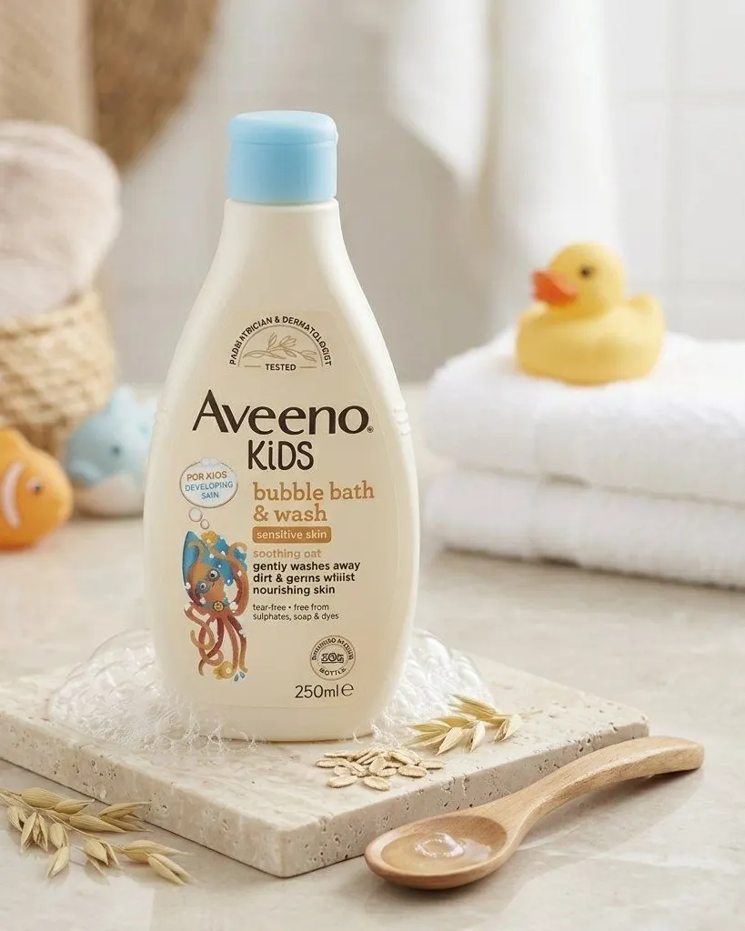 Aveeno Kids Bubble Bath & Wash – Sensitive Skin 250ml