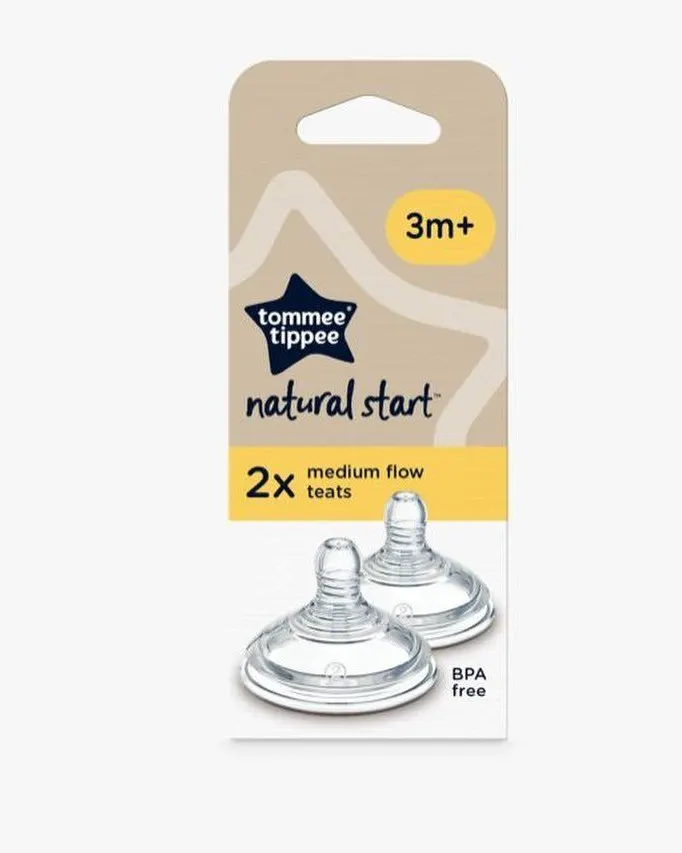 Tommee Tippee Closer to Nature Teats. Size 2/3. 2 pack