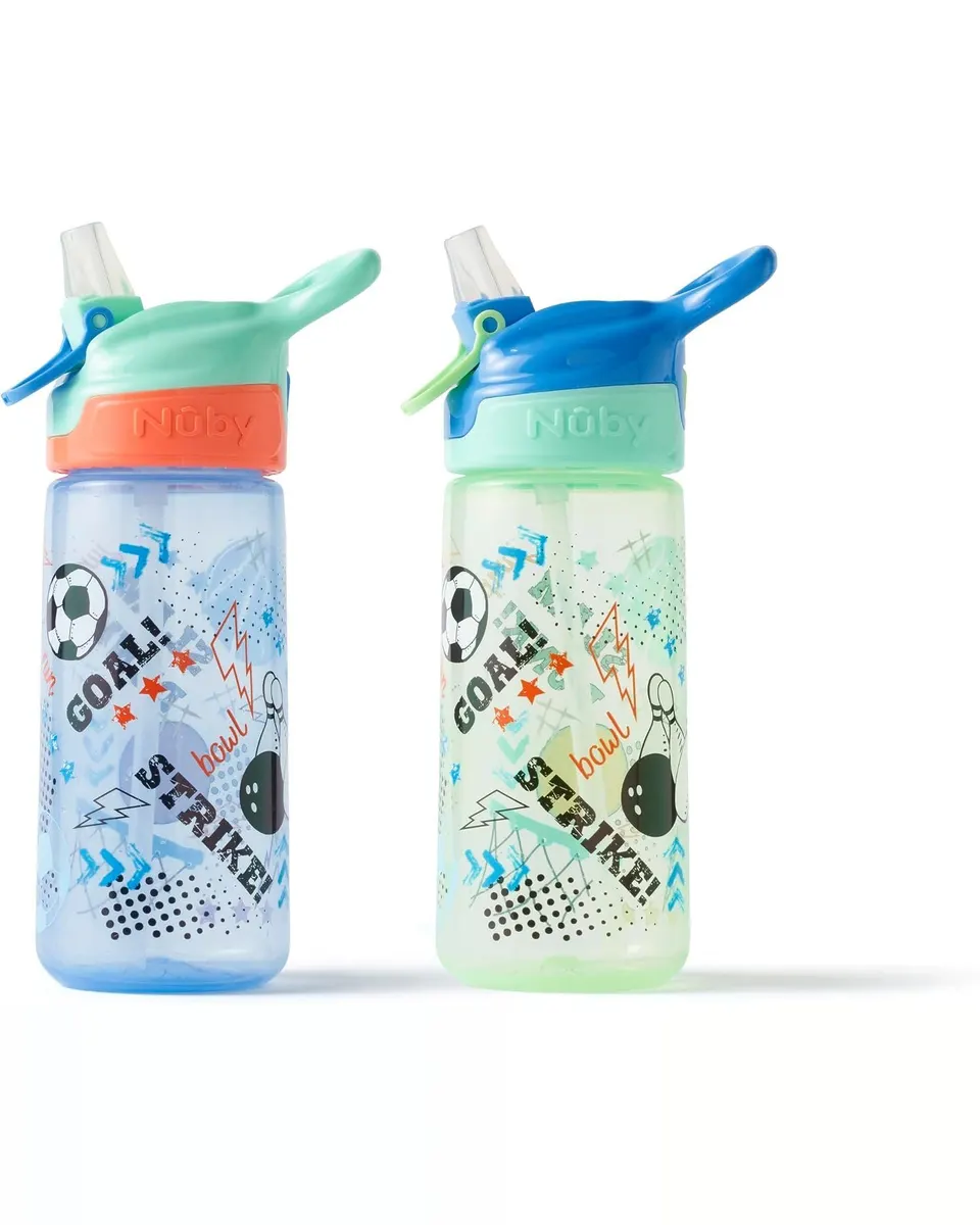 Nuby Mighty Swig Water Bottle – No Spill Active Toddler Sippy Cup | 360 ml.