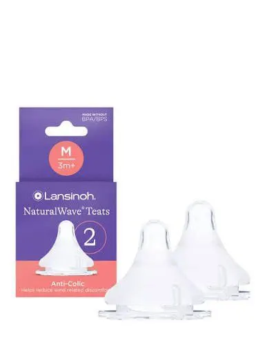 Lansinoh teats medium flow, 3m+