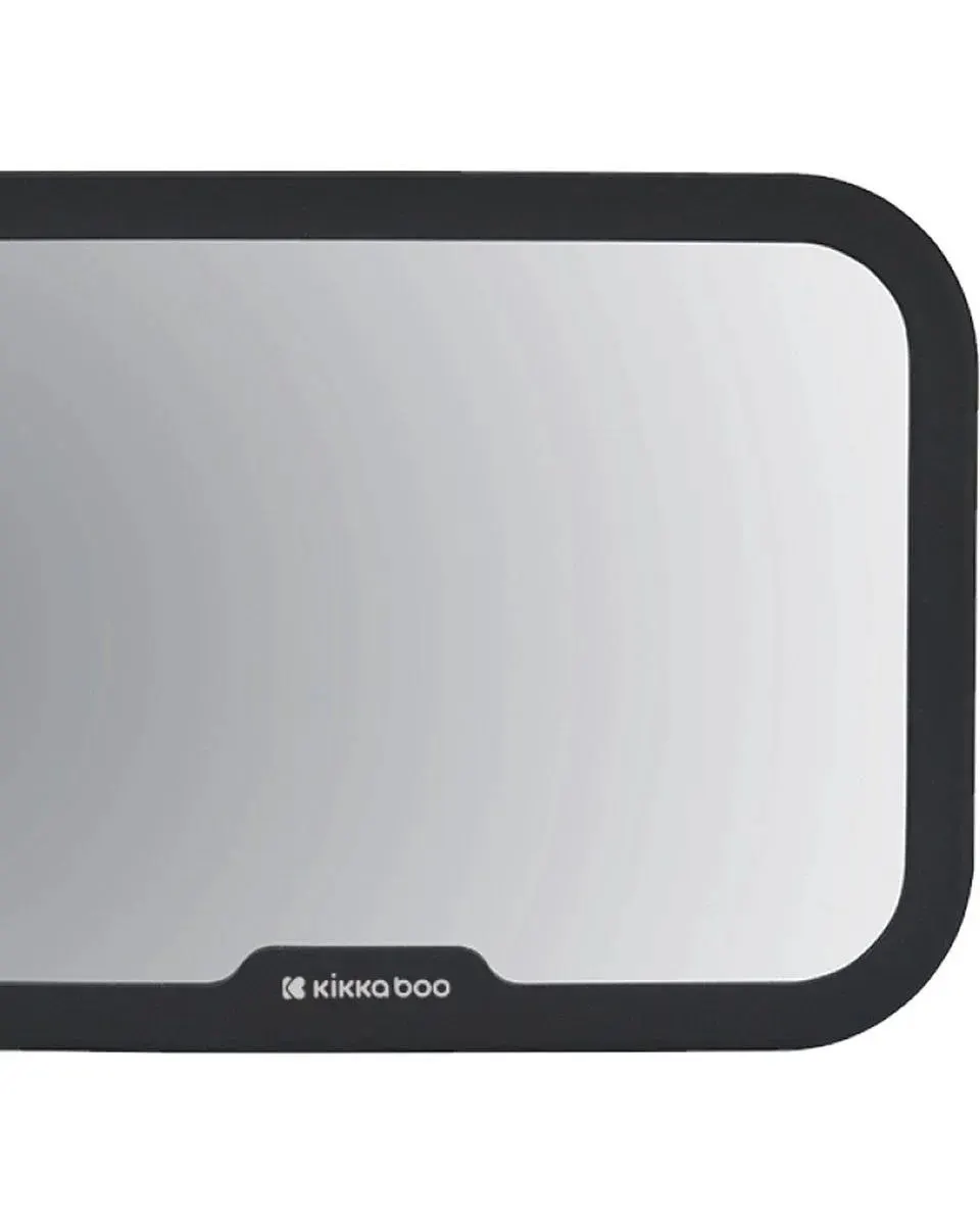 Kikkaboo Rearview Rectangular Car Mirror Black Age- Newborn & Above
