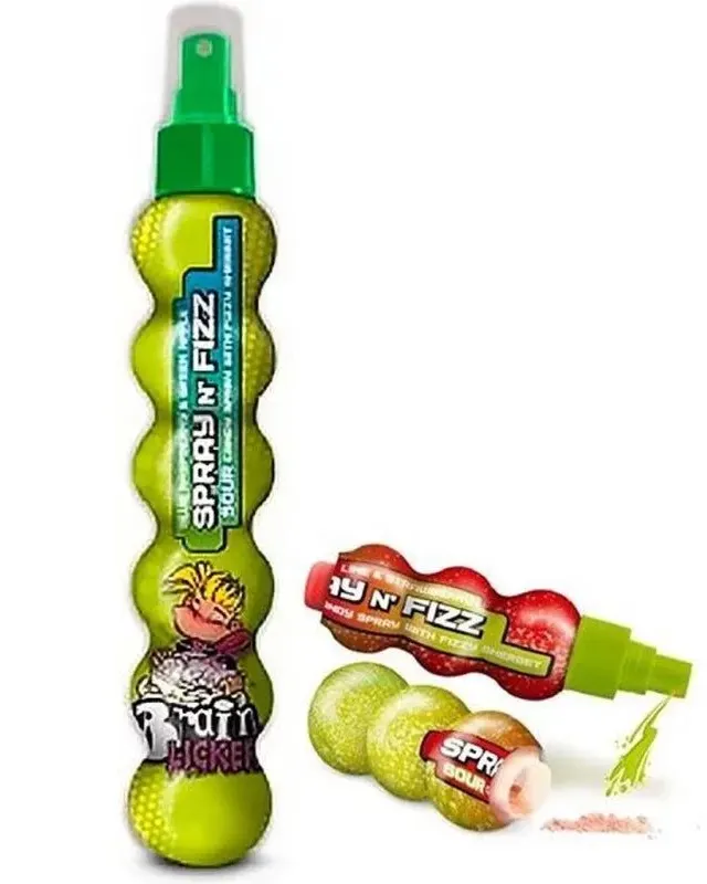 Brain Licker Spray N Fizz Candy 80 Ml Assorted Pack of 1 Age- 3 Years & Above