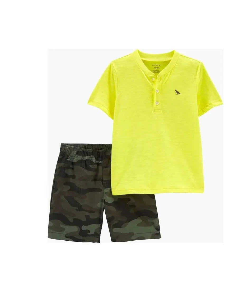 Carter's Infants Boys 2-Pieces Short Sleeve T-Shirt Camouflage Short 1N258910