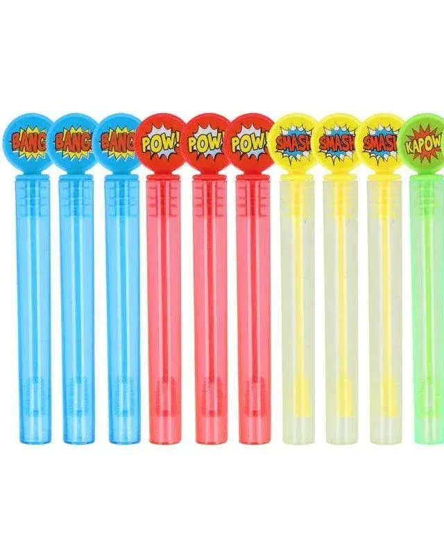 Pibi Super Heroes Bubble Party Tube 4Ml 10.5Cm Assorted Single Age-3 Years & Above