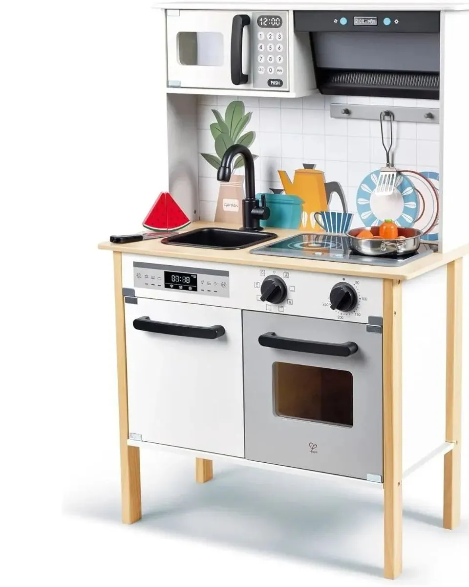 Hape Modern Smart-Kitchen Role Play Toy E3216 White Age- 3 Years & Above