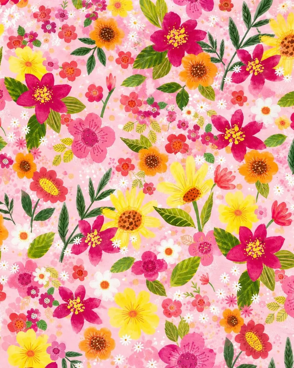 Simon Elvin Beautiful Flowers Themed Gift Wrap