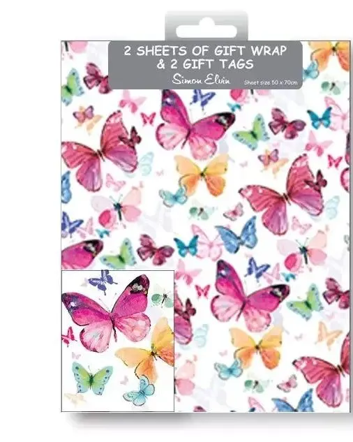 Simon Elvin Folded Wrap & Tags Butterfly