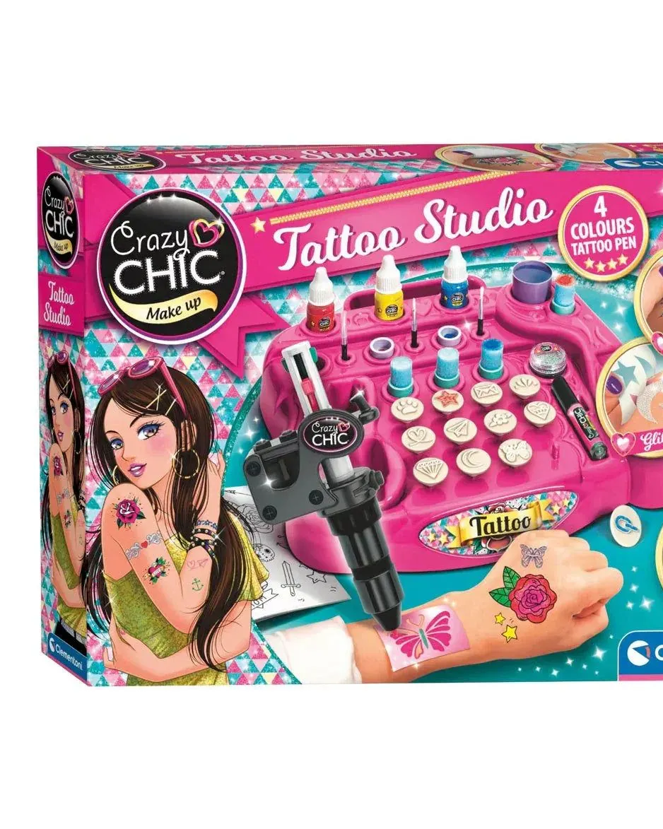 Clementoni Crazychic Tattoo Studio DIY Kit Multicolor Age- 6 Years & Above