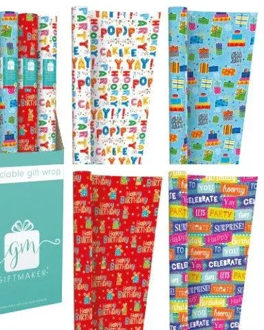 Pibi Happy Birthday Wraping Paper 69 cm Assorted (1 Piece) Age-Newborn & Above
