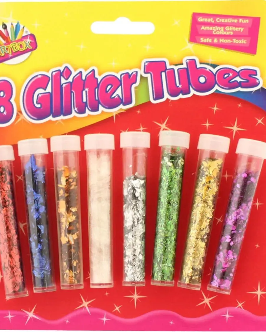 Artbox Glitter Tubes Assorted Colours 8 Pack Age-3 Years & Above
