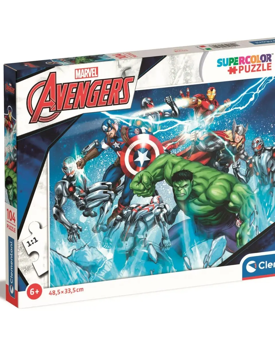 Clementoni Avengers 104 Pieces Super Color Jigsaw Puzzle Age-5 Years & Above