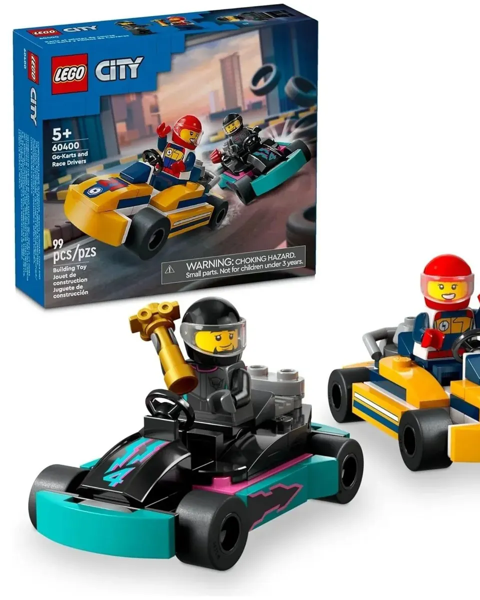 Lego Go-Karts and Race Drivers Building Blocks Multicolor Age- 6 Years & Above