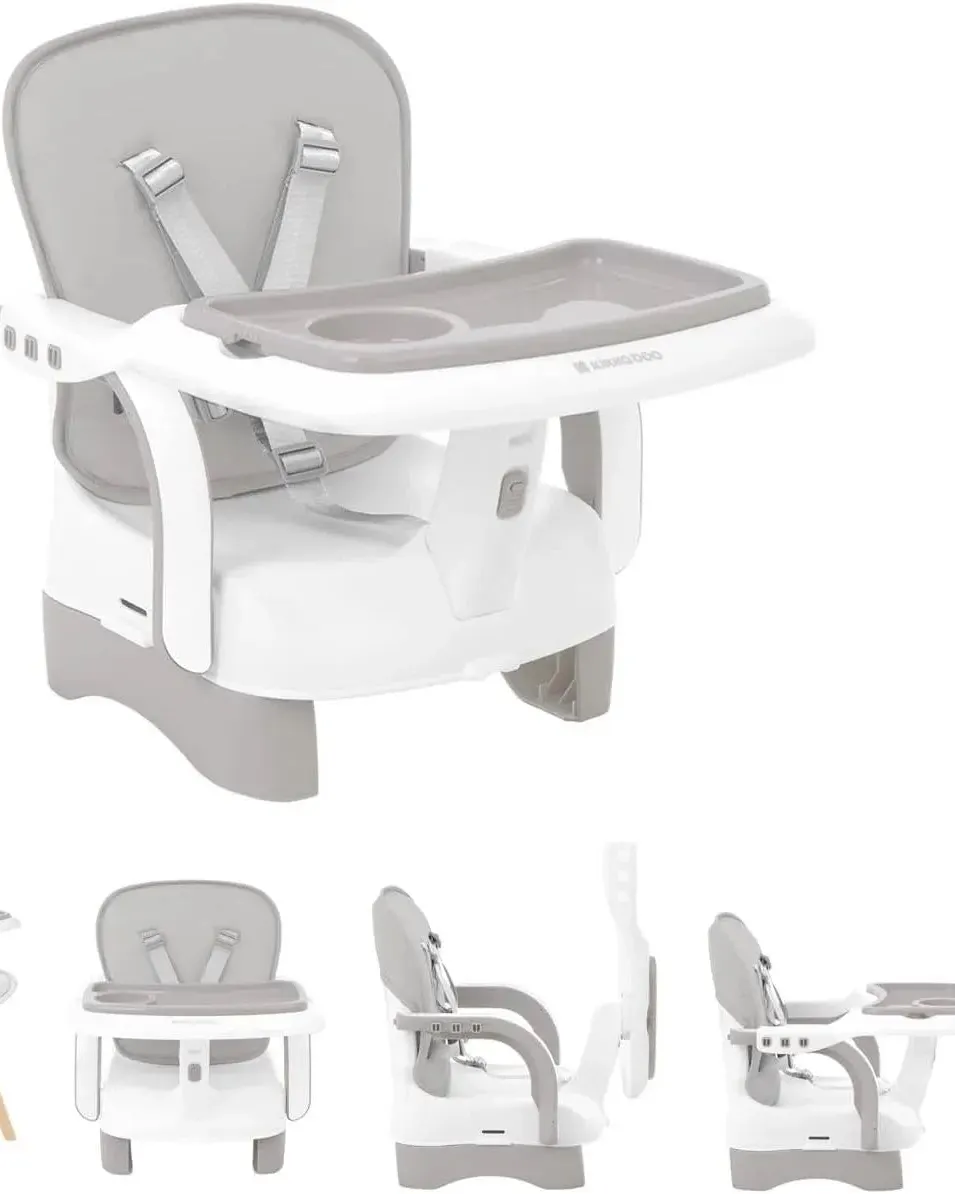 Kikkaboo Chewy Baby Booster Feeding Chair Grey Age- 6 Months to 36 Months
