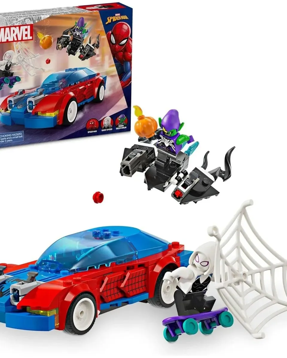 Lego Spider-Man Race Car & Venom Green Goblin Building Blocks Multicolor Age- 7 Years & Above