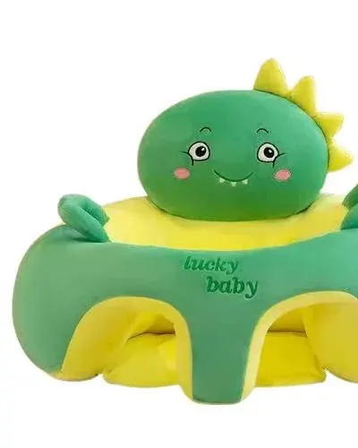 Akaa Cute & Supersoft Dino Plush Sit Me Up Baby Support Sofa Green/Yellow Age- 6 Months & Above